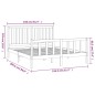 vidaXL Estructura de cama con cabecero madera de pino blanco 150x200cm vidaXL Estructura de cama con cabecero madera de pino blanco 150x200cm