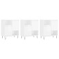 vidaXL Aparadores 3 uds madera contrachapada blanco brillo vidaXL Aparadores 3 uds madera contrachapada blanco brillo