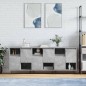 vidaXL Aparadores 3 uds madera contrachapada gris hormigón vidaXL Aparadores 3 uds madera contrachapada gris hormigón