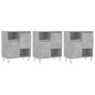 vidaXL Aparadores 3 uds madera contrachapada gris hormigón vidaXL Aparadores 3 uds madera contrachapada gris hormigón
