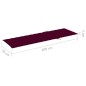 vidaXL Tumbona con cojín rojo tinto madera de pino impregnada vidaXL Tumbona con cojín rojo tinto madera de pino impregnada