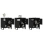 vidaXL Aparadores 3 uds madera contrachapada negro vidaXL Aparadores 3 uds madera contrachapada negro