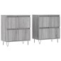 vidaXL Aparadores 2 uds madera contrachapada gris Sonoma