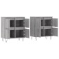 vidaXL Aparadores 2 uds madera contrachapada gris Sonoma