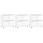 vidaXL Aparadores 3 uds madera contrachapada blanco brillo vidaXL Aparadores 3 uds madera contrachapada blanco brillo