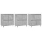 vidaXL Aparadores 3 uds madera contrachapada gris hormigón vidaXL Aparadores 3 uds madera contrachapada gris hormigón