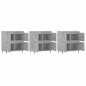 vidaXL Aparadores 3 uds madera contrachapada gris hormigón vidaXL Aparadores 3 uds madera contrachapada gris hormigón