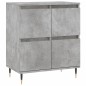 vidaXL Aparadores 3 uds madera contrachapada gris hormigón vidaXL Aparadores 3 uds madera contrachapada gris hormigón