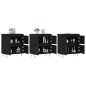 vidaXL Aparadores 3 uds madera contrachapada negro vidaXL Aparadores 3 uds madera contrachapada negro
