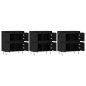 vidaXL Aparadores 3 uds madera contrachapada negro vidaXL Aparadores 3 uds madera contrachapada negro