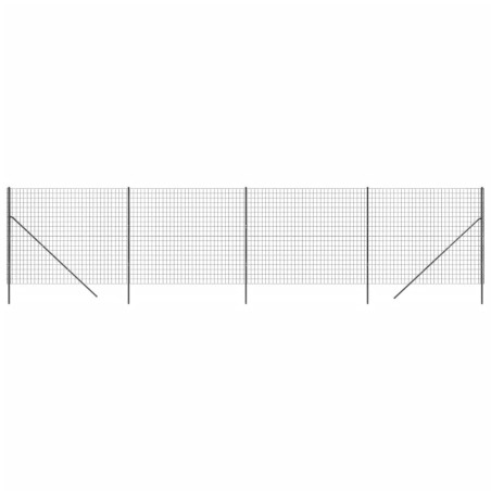 vidaXL Cerca de alambre de acero galvanizado gris antracita 1,4x10 m