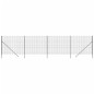 vidaXL Cerca de alambre de acero galvanizado gris antracita 1,4x10 m