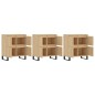 vidaXL Aparadores 3 uds madera contrachapada color roble sonoma