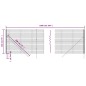 vidaXL Cerca de alambre de acero galvanizado gris antracita 1,4x10 m