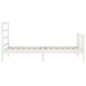vidaXL Estructura de cama individual con cabecero madera maciza blanco vidaXL Estructura de cama individual con cabecero madera maciza blanco