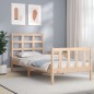 vidaXL Estructura de cama con cabecero madera maciza 100x200 cm vidaXL Estructura de cama con cabecero madera maciza 100x200 cm