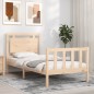 vidaXL Estructura de cama con cabecero madera maciza 100x200 cm vidaXL Estructura de cama con cabecero madera maciza 100x200 cm