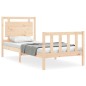 vidaXL Estructura de cama con cabecero madera maciza 100x200 cm vidaXL Estructura de cama con cabecero madera maciza 100x200 cm