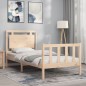 vidaXL Estructura de cama con cabecero madera maciza 100x200 cm vidaXL Estructura de cama con cabecero madera maciza 100x200 cm