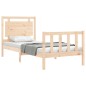 vidaXL Estructura de cama con cabecero madera maciza 100x200 cm vidaXL Estructura de cama con cabecero madera maciza 100x200 cm