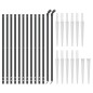 vidaXL Cerca de alambre con pinchos de anclaje gris antracita 0,8x25 m vidaXL Cerca de alambre con pinchos de anclaje gris antracita 0,8x25 m