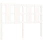 vidaXL Estructura de cama con cabecero madera maciza blanco 140x190 cm