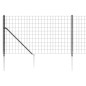 vidaXL Cerca de alambre con pinchos de anclaje gris antracita 0,8x25 m vidaXL Cerca de alambre con pinchos de anclaje gris antracita 0,8x25 m