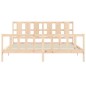 vidaXL Estructura de cama con cabecero madera maciza 180x200 cm