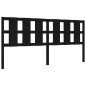 vidaXL Estructura de cama con cabecero madera maciza negro 180x200 cm