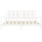 vidaXL Estructura de cama con cabecero madera maciza blanco 200x200 cm vidaXL Estructura de cama con cabecero madera maciza blanco 200x200 cm