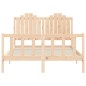 vidaXL Estructura de cama de matrimonio con cabecero madera maciza vidaXL Estructura de cama de matrimonio con cabecero madera maciza