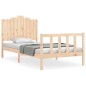 vidaXL Estructura de cama con cabecero madera maciza 100x200 cm vidaXL Estructura de cama con cabecero madera maciza 100x200 cm