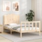 vidaXL Estructura de cama con cabecero madera maciza 100x200 cm vidaXL Estructura de cama con cabecero madera maciza 100x200 cm