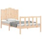 vidaXL Estructura de cama con cabecero madera maciza 100x200 cm vidaXL Estructura de cama con cabecero madera maciza 100x200 cm