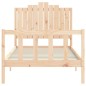 vidaXL Estructura de cama con cabecero madera maciza 100x200 cm vidaXL Estructura de cama con cabecero madera maciza 100x200 cm