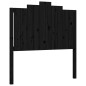 vidaXL Estructura de cama con cabecero madera maciza negro 100x200 cm vidaXL Estructura de cama con cabecero madera maciza negro 100x200 cm