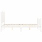 vidaXL Estructura de cama con cabecero madera maciza blanco 120x200 cm vidaXL Estructura de cama con cabecero madera maciza blanco 120x200 cm