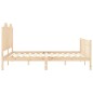 vidaXL Estructura de cama de matrimonio con cabecero madera maciza vidaXL Estructura de cama de matrimonio con cabecero madera maciza