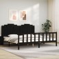 vidaXL Estructura de cama con cabecero madera maciza negro 200x200 cm vidaXL Estructura de cama con cabecero madera maciza negro 200x200 cm