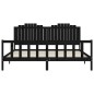 vidaXL Estructura de cama con cabecero madera maciza negro 200x200 cm vidaXL Estructura de cama con cabecero madera maciza negro 200x200 cm