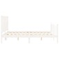 vidaXL Estructura de cama matrimonio con cabecero madera maciza blanco vidaXL Estructura de cama matrimonio con cabecero madera maciza blanco