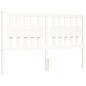 vidaXL Estructura de cama matrimonio con cabecero madera maciza blanco vidaXL Estructura de cama matrimonio con cabecero madera maciza blanco