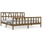 vidaXL Estructura cama y cabecero madera maciza marrón miel 200x200 cm vidaXL Estructura cama y cabecero madera maciza marrón miel 200x200 cm