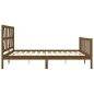 vidaXL Estructura cama y cabecero madera maciza marrón miel 200x200 cm vidaXL Estructura cama y cabecero madera maciza marrón miel 200x200 cm