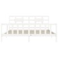 vidaXL Estructura de cama con cabecero madera maciza blanco 200x200 cm