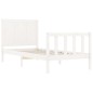 vidaXL Estructura de cama individual con cabecero madera maciza blanco vidaXL Estructura de cama individual con cabecero madera maciza blanco
