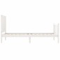 vidaXL Estructura de cama individual con cabecero madera maciza blanco vidaXL Estructura de cama individual con cabecero madera maciza blanco