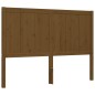 vidaXL Estructura de cama matrimonio con cabecero madera marrón miel