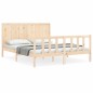vidaXL Estructura de cama con cabecero madera maciza 160x200 cm vidaXL Estructura de cama con cabecero madera maciza 160x200 cm