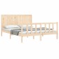 vidaXL Estructura de cama con cabecero madera maciza 160x200 cm vidaXL Estructura de cama con cabecero madera maciza 160x200 cm
